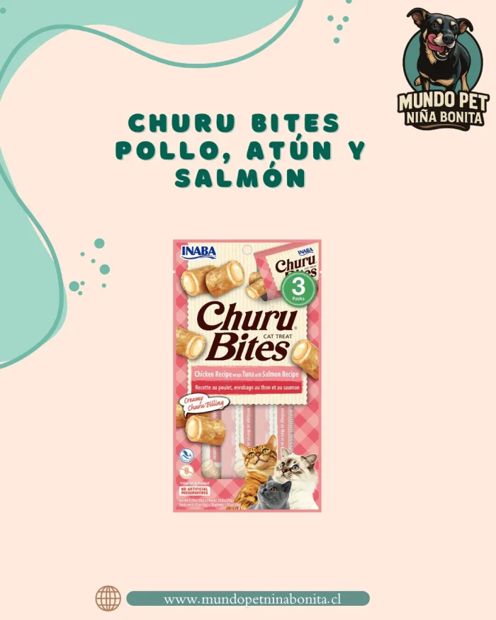 Churu bites pollo, atún y salmón - 3 unidades