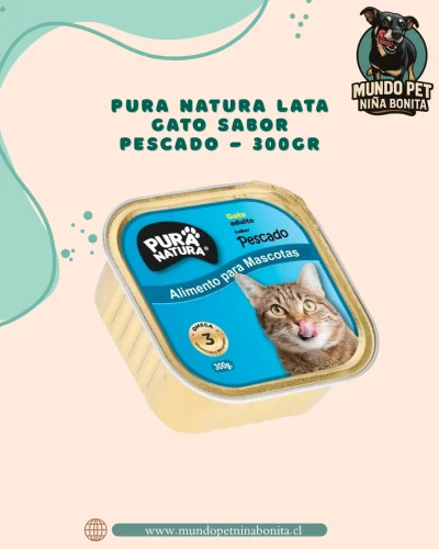 pura natura paté pescado Pura Natura lata gato sabor pescado - 300Gr