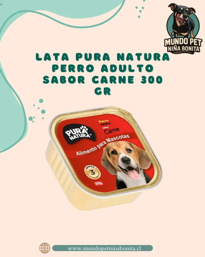 Pura Natura paté perro adulto sabor carne - 300g