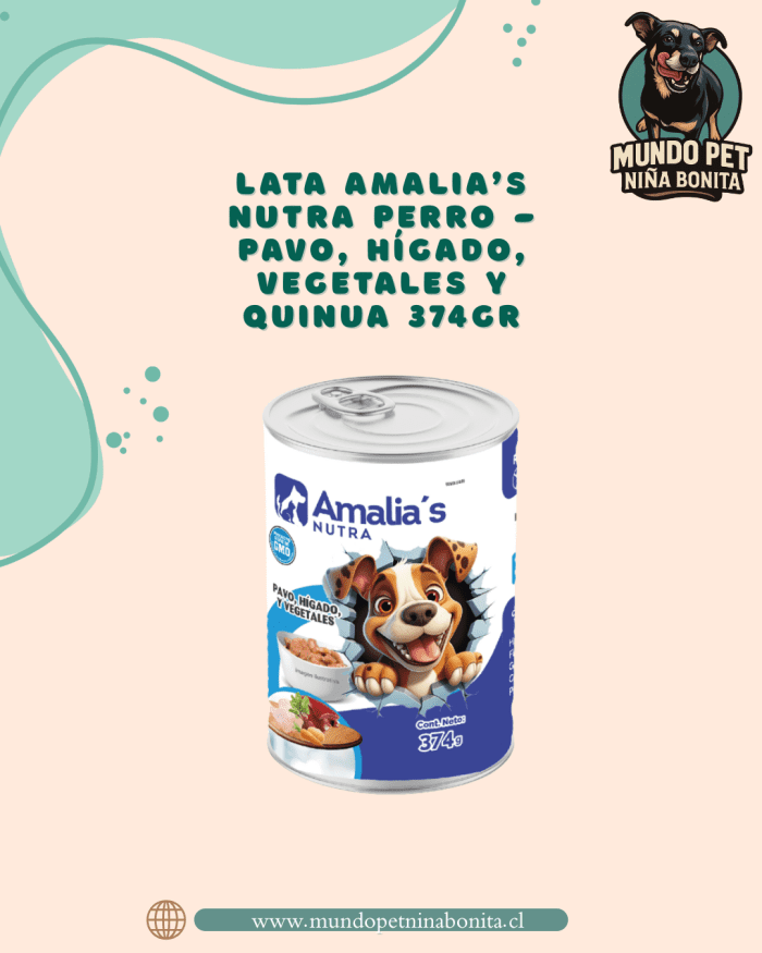 Fawna Adulto Raza mediana y grande (41) Lata amalia's nutra perro 374g - pavo, hígado, vegetales y quinua