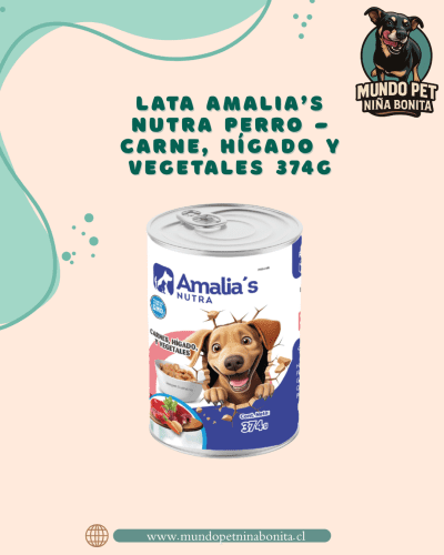 Fawna Adulto Raza mediana y grande (47) Lata amalia's nutra perro 374g - carne, hígado y vegetales