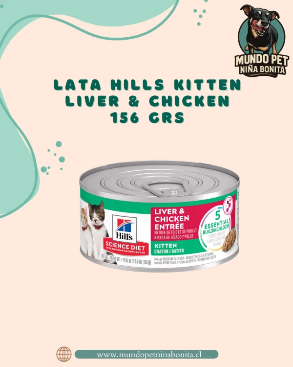 Hills lata kitten liver & chicken 156 grs