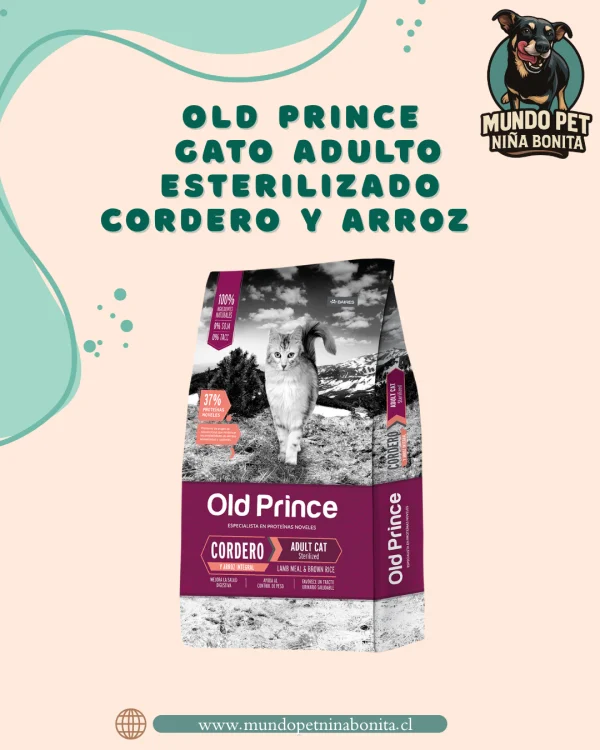 Old prince gato adulto esterilizado cordero y arroz Old Prince Gatos Esterilizado Cordero y Arroz