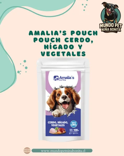 Amalia's pouch cerdo, hígado y vegetales - 100g