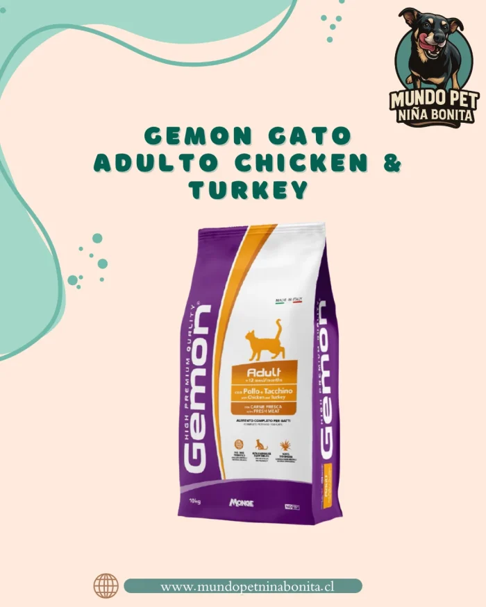 Gemon gato adulto chicken y turkey 2kg