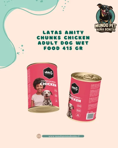 Latas Amity chunks chicken adult dog wet food 415 Gr