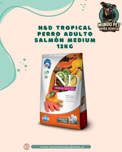 Tropical salmón N&D tropical perro adulto salmon medium 12kg