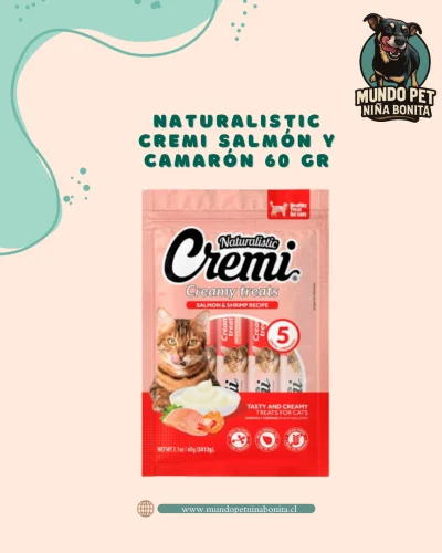 Naturalistic Cremi salmón y camarón 60 Gr