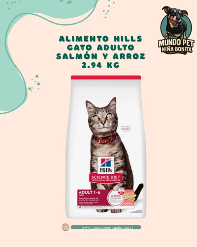 Alimento Hills Gato Adulto Salmón y Arroz 2.94 kg