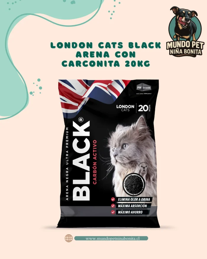 London cats Black Arena Con Carconita 20kg - 10KG