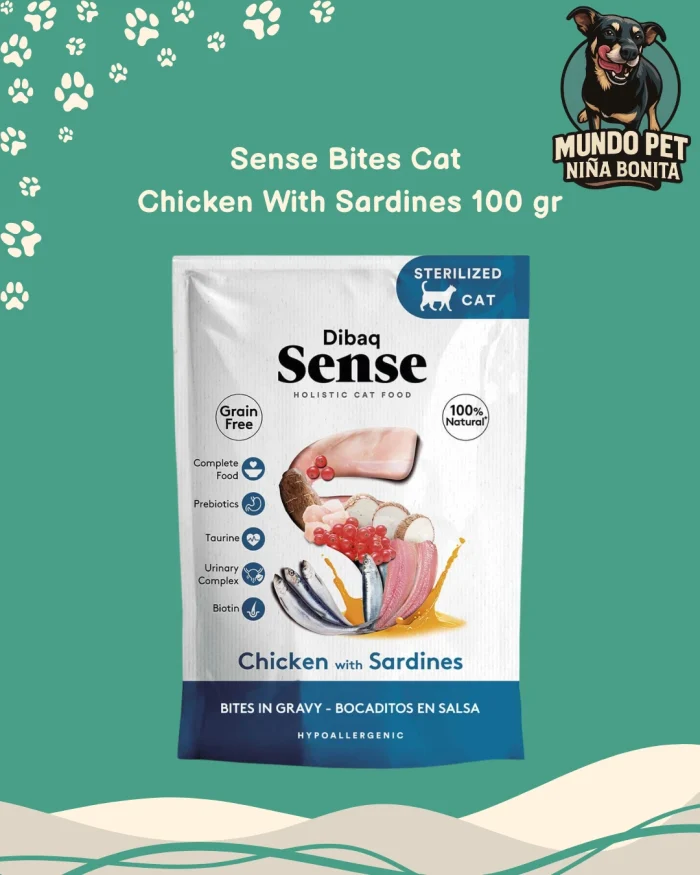 Sense Bites Cat Chicken with Sardines 100 gr
