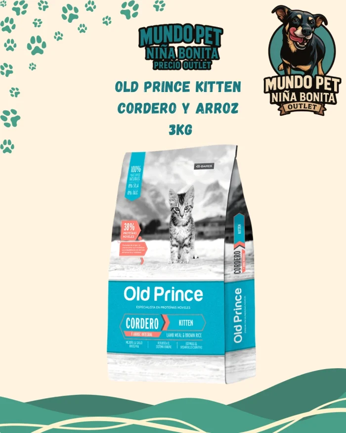 Old Prince Kitten Cordero y Arroz (Outlet)