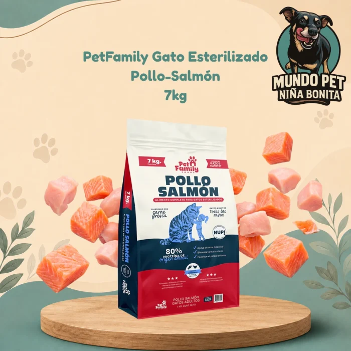 PetFamily Gato Esterilizado Pollo-Salmón 7kg