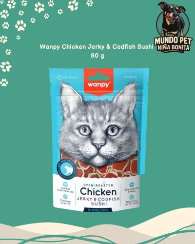 Wanpy Chicken Jerky & Codfish Sushi 80 g