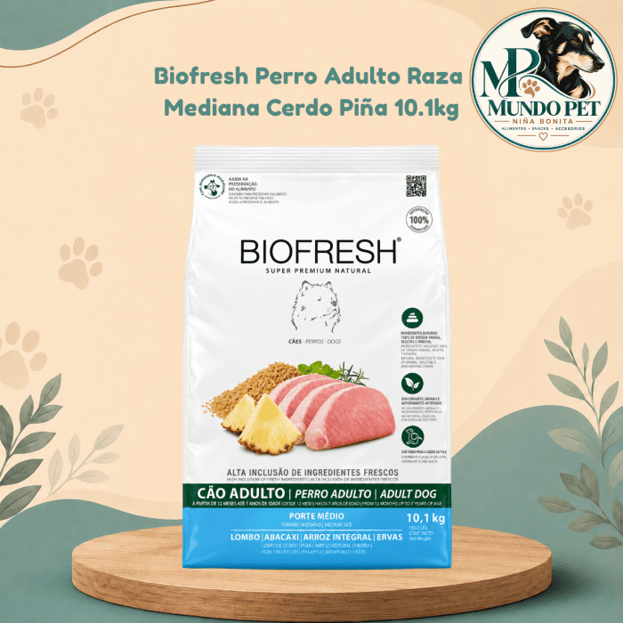 Biofresh Perro Adulto Raza  Mediana Cerdo Piña 10.1kg